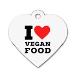 I love vegan food  Dog Tag Heart (Two Sides)