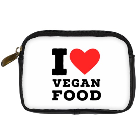 I love vegan food  Digital Camera Leather Case from UrbanLoad.com Front