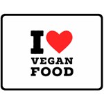 I love vegan food  Fleece Blanket (Large)