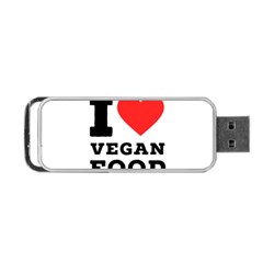 I love vegan food  Portable USB Flash (Two Sides) from UrbanLoad.com Front