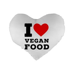 I love vegan food  Standard 16  Premium Flano Heart Shape Cushions from UrbanLoad.com Back