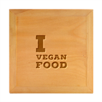 I love vegan food  Wood Photo Frame Cube
