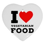 I love vegetarian food Ornament (Heart)