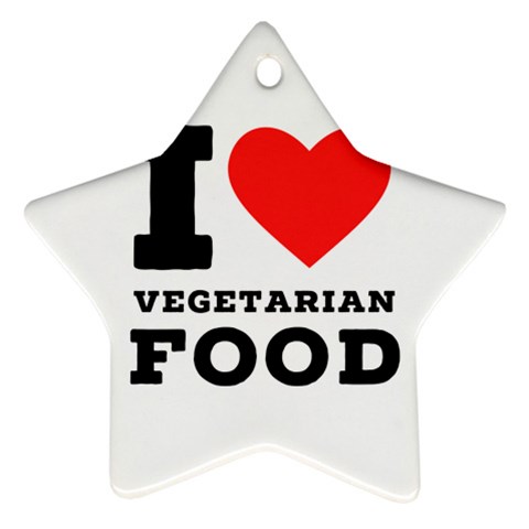 I love vegetarian food Ornament (Star) from UrbanLoad.com Front