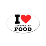 I love vegetarian food Sticker Oval (100 pack)