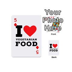 I love vegetarian food Playing Cards 54 Designs (Mini) from UrbanLoad.com Front - Diamond5