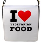 I love vegetarian food Flap Closure Messenger Bag (S)