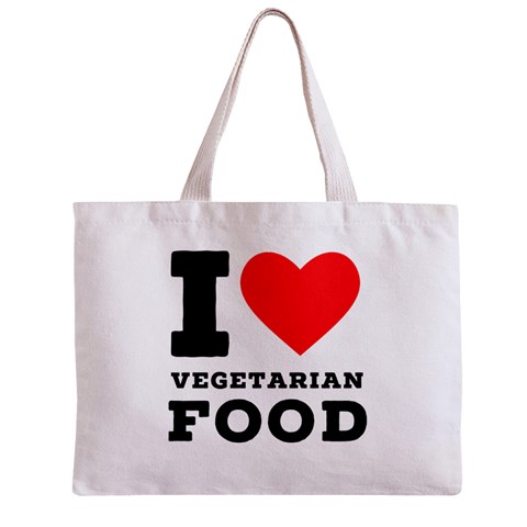 I love vegetarian food Zipper Mini Tote Bag from UrbanLoad.com Front