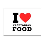 I love vegetarian food Crystal Sticker (A4)
