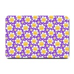 cute smile face chamomile Small Door Mat