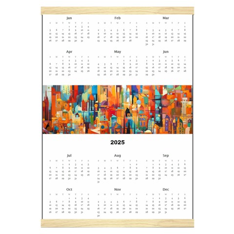Personalized Calendar Style 2 Canvas Yearly Calendar 16  x 22  from UrbanLoad.com Front - Jan 2025