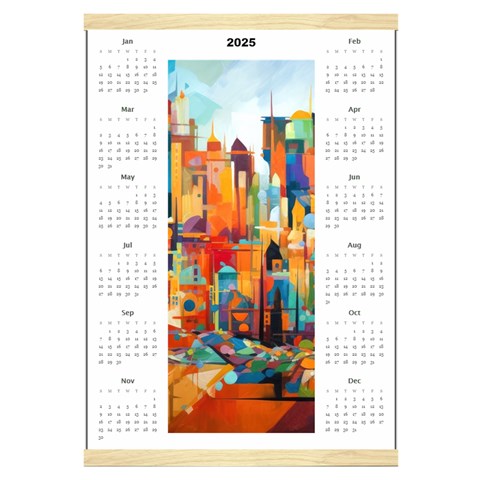 Personalized Calendar Style 5 Canvas Yearly Calendar 16  x 22  from UrbanLoad.com Front - Jan 2025