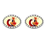 Sitting cat Cufflinks (Oval)