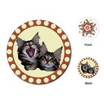 Yawning kitten Playing Cards (Round)