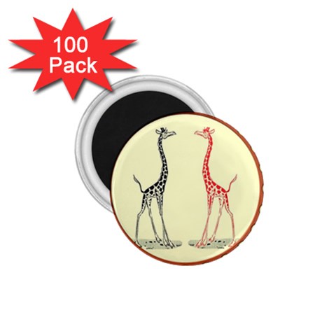 Cute giraffes 1.75  Magnet (100 pack)  from UrbanLoad.com Front