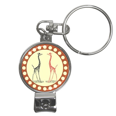 Cute giraffes Nail Clippers Key Chain from UrbanLoad.com Front