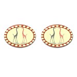 Cute giraffes Cufflinks (Oval)
