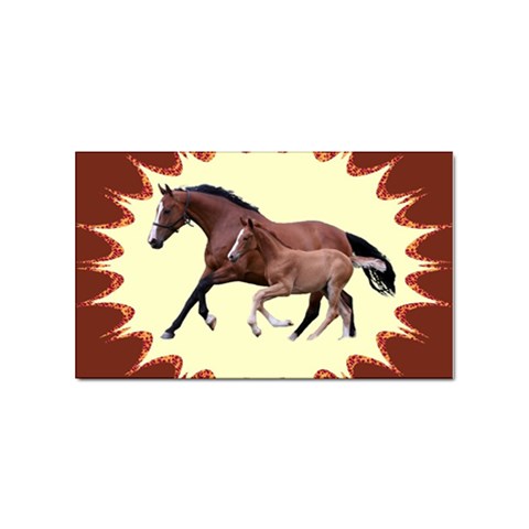 Mare n foal Sticker (Rectangular) from UrbanLoad.com Front