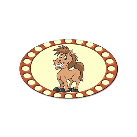Cheeky pony Sticker Oval (100 pack) from UrbanLoad.com Front