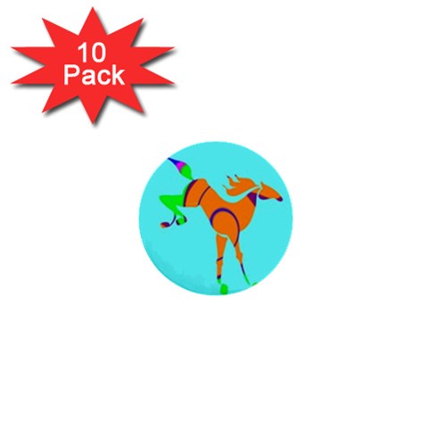 Bucking horse 1  Mini Button (10 pack)  from UrbanLoad.com Front