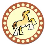 Shire horse Magnet 5  (Round)