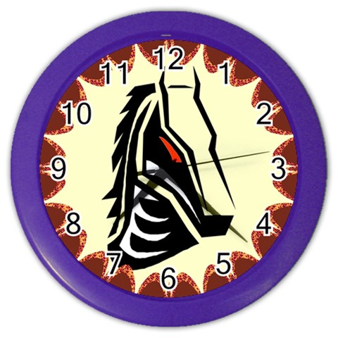 Horse head Color Wall Clock from UrbanLoad.com Front