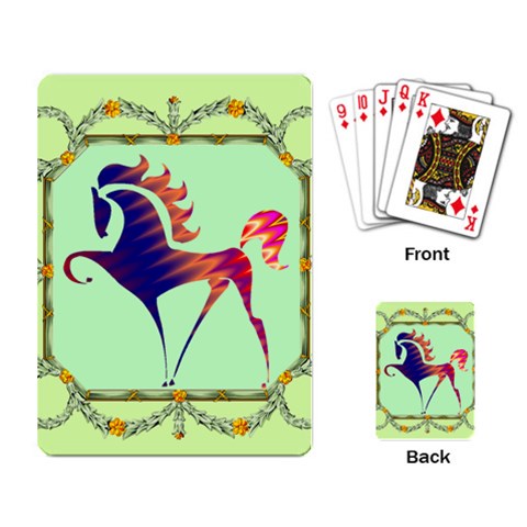 Prancing horse Playing Cards Single Design from UrbanLoad.com Back