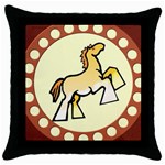 Shire horse Throw Pillow Case (Black)