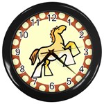 Shire horse Wall Clock (Black)