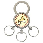 Shire horse 3-Ring Key Chain