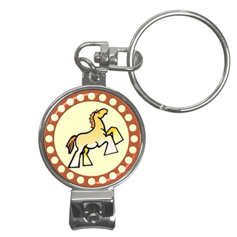 Shire horse Nail Clippers Key Chain from UrbanLoad.com Front