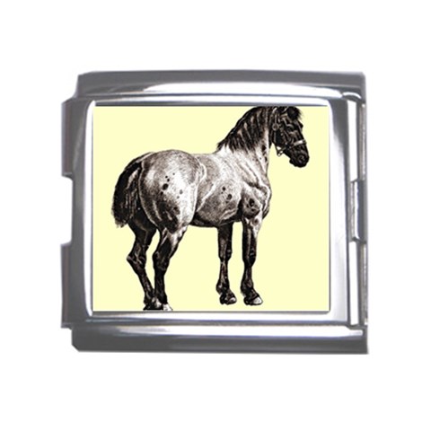 Vintage horse 3 Mega Link Italian Charm (18mm) from UrbanLoad.com Front