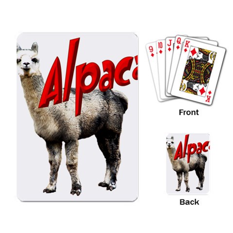 Alpaca Playing Cards Single Design from UrbanLoad.com Back