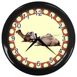 Sitting camels Wall Clock (Black)
