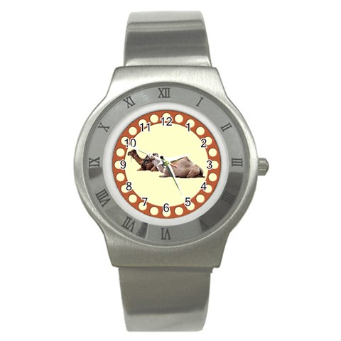 Sitting camels Stainless Steel Watch from UrbanLoad.com Front