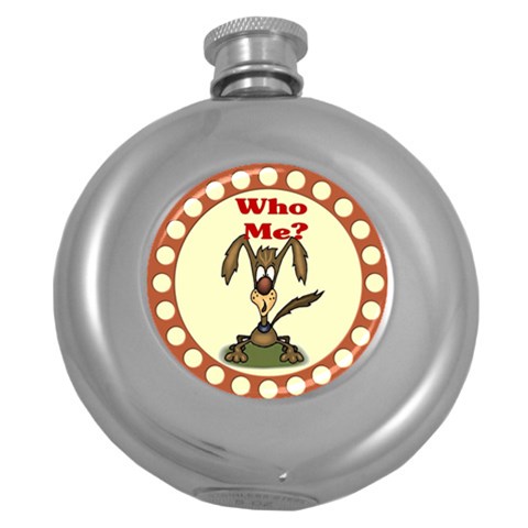 Who me? Hip Flask (5 oz) from UrbanLoad.com Front