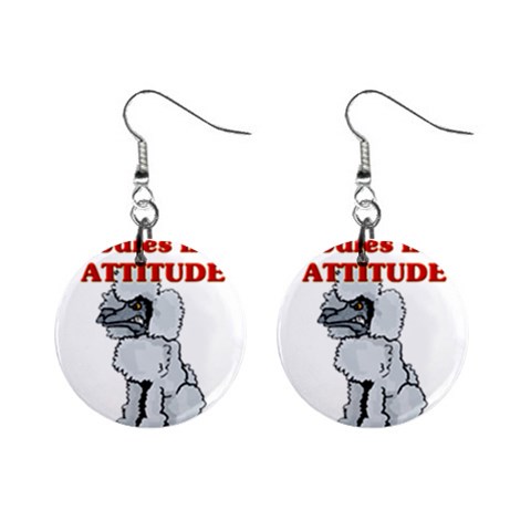 Attitude 1  Button Earrings from UrbanLoad.com Front