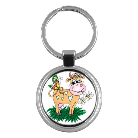 Cute cow Key Chain (Round) from UrbanLoad.com Front