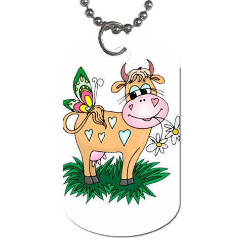 Cute cow Dog Tag (One Side) from UrbanLoad.com Front
