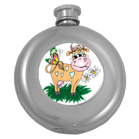 Cute cow Hip Flask (5 oz) from UrbanLoad.com Front