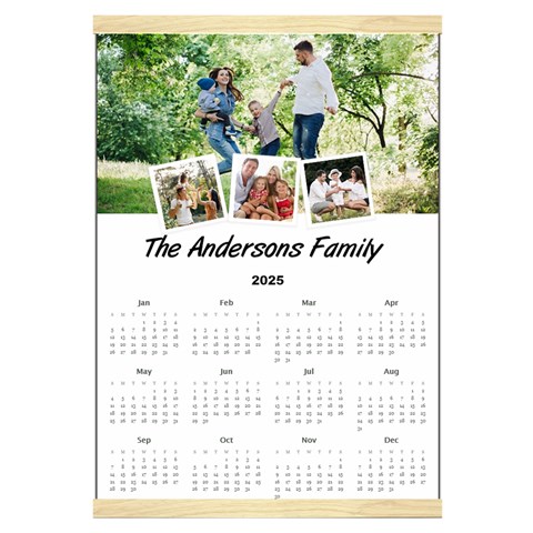 Personalized Family Calendar Canvas Yearly Calendar 16  x 22  from UrbanLoad.com Front - Jan 2025