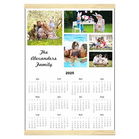 Personalized Family Calendar Canvas Yearly Calendar 16  x 22  from UrbanLoad.com Front - Jan 2025
