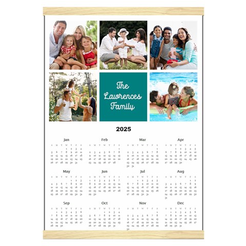 Personalized Family Calendar Canvas Yearly Calendar 16  x 22  from UrbanLoad.com Front - Jan 2025