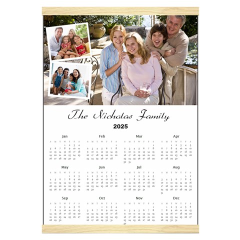 Personalized Family Calendar Canvas Yearly Calendar 16  x 22  from UrbanLoad.com Front - Jan 2025