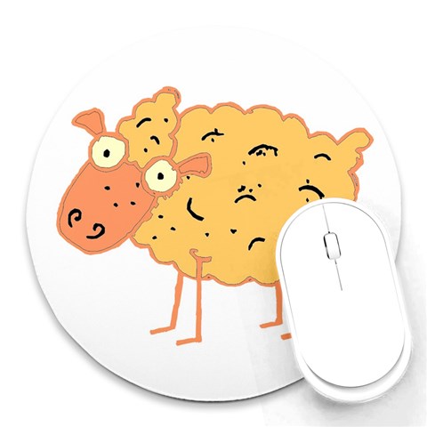Funky sheep Round Mousepad from UrbanLoad.com Front