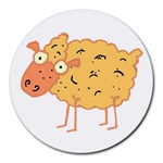Funky sheep Round Mousepad