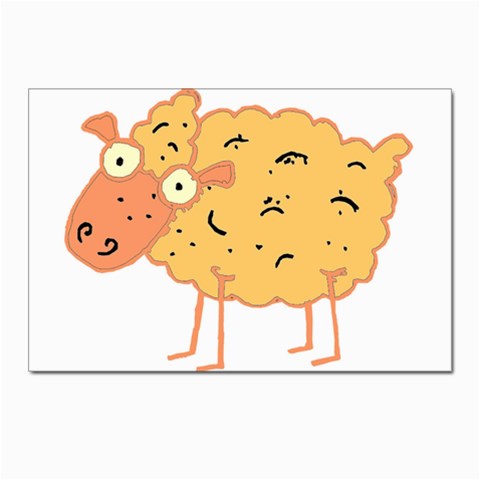 Funky sheep Postcards 5  x 7  (Pkg of 10) from UrbanLoad.com Front