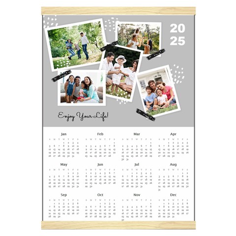 Personalized Photo Frame Calendar Canvas Yearly Calendar 16  x 22  from UrbanLoad.com Front - Jan 2025