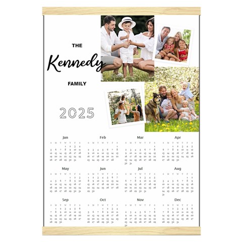 Personalized Family Calendar Canvas Yearly Calendar 16  x 22  from UrbanLoad.com Front - Jan 2025