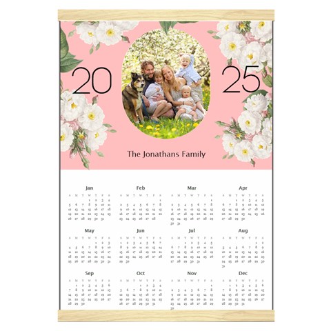 Personalized Family calendar Canvas Yearly Calendar 16  x 22  from UrbanLoad.com Front - Jan 2025